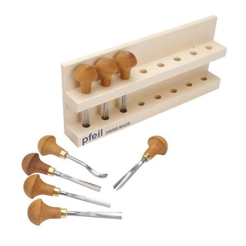 Carving Tool Palm Handled Set A 8 piece